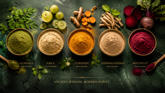 Indian Superfoods 101: Moringa, Amla, Ashwagandha, Turmeric — The Complete Guide